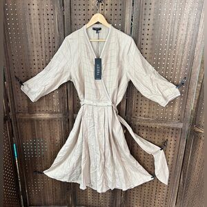 Size 10 Beige dress with gold details made in Italy